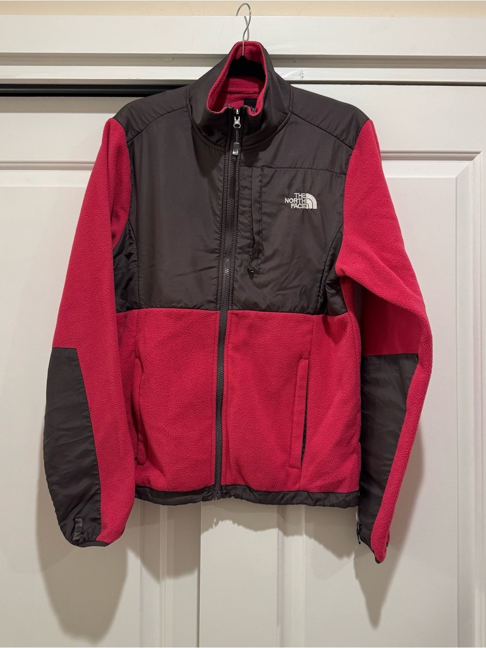 North Face Denali Fleece Jacket Zip Up pink/grey, XL TNF